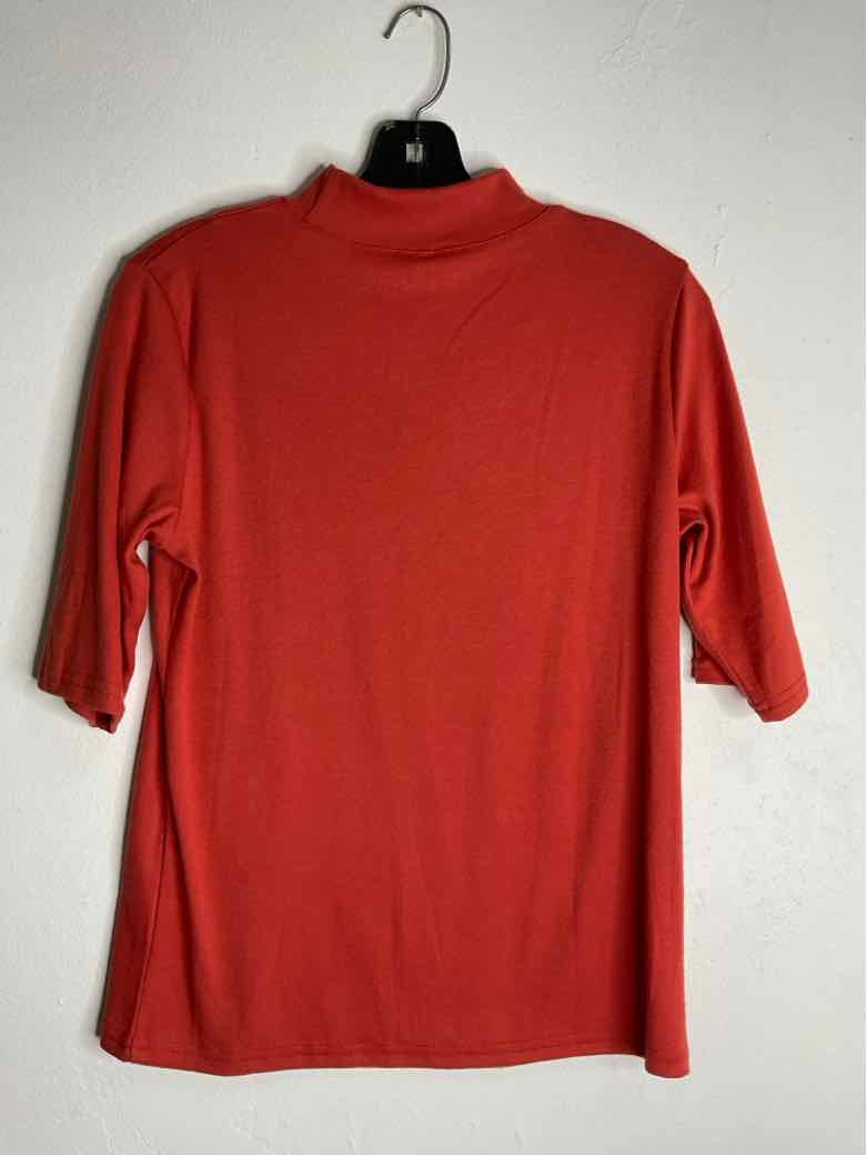 Prinstory Size M Pumpkin High Neck NWT short sleeve top