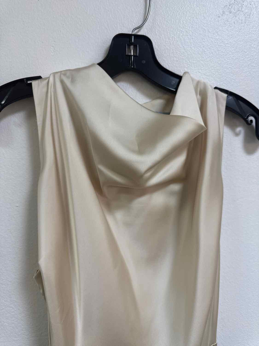 Antonio Melani Size 14 Beige NWT Belted sleeveless dress