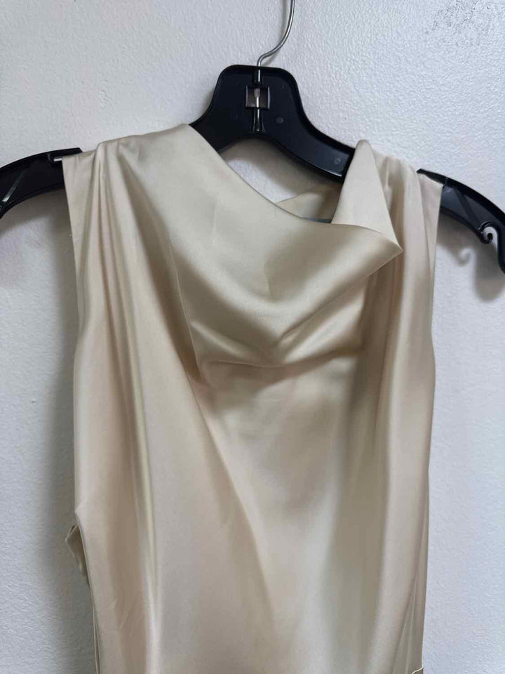 Antonio Melani Size 14 Beige NWT Belted sleeveless dress