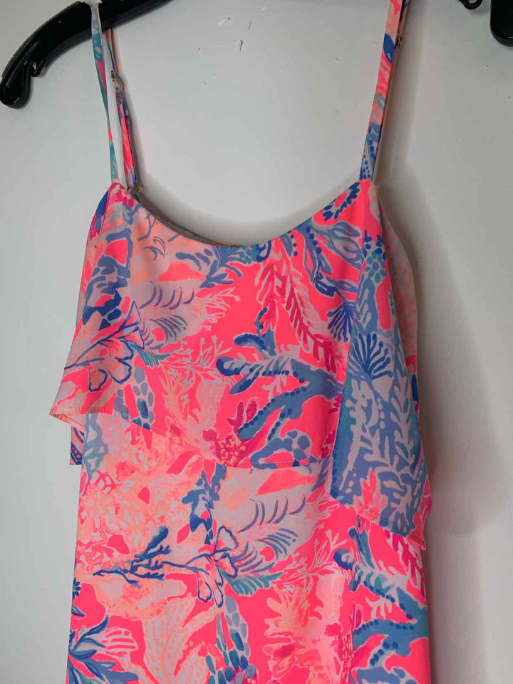 Women Size XXS Lilly Pulitzer Hot Pink spaghetti strap dress