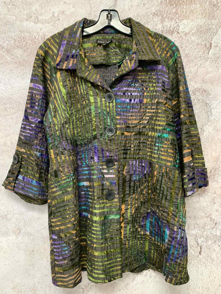 Boho Chic Multi-Color Women Size M jacket