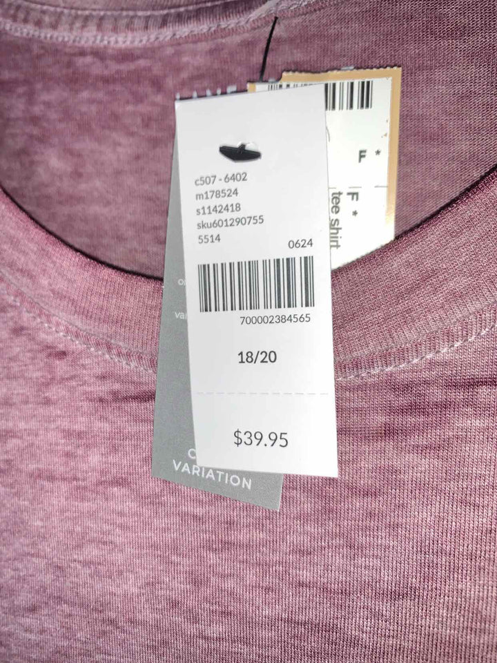 Lane Bryant Women Size 18/20 maroon tee shirt