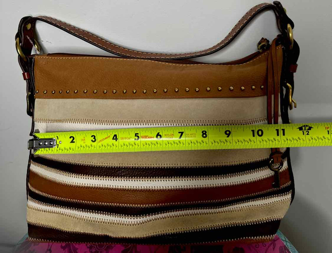 Fossil striped shoulder bag