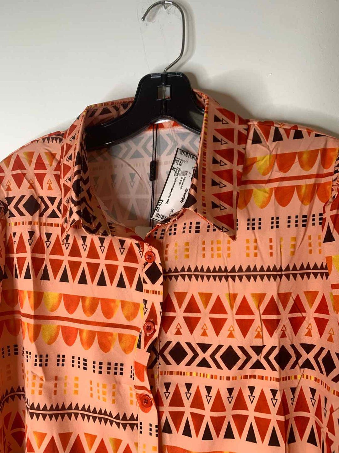 Zeagoo Women Size M Orange long sleeve top