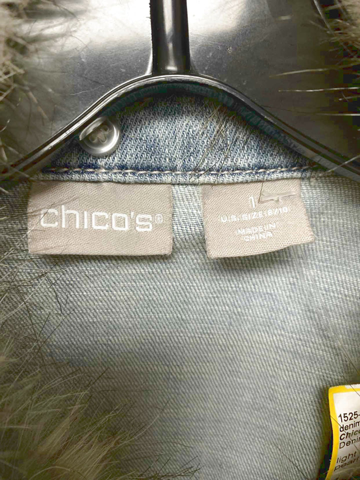 Chicos Size 1 Denim denim jacket
