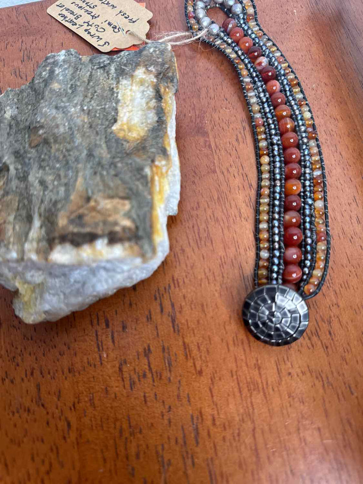 Stone Addiction Size OS Orange Excellent Bracelet