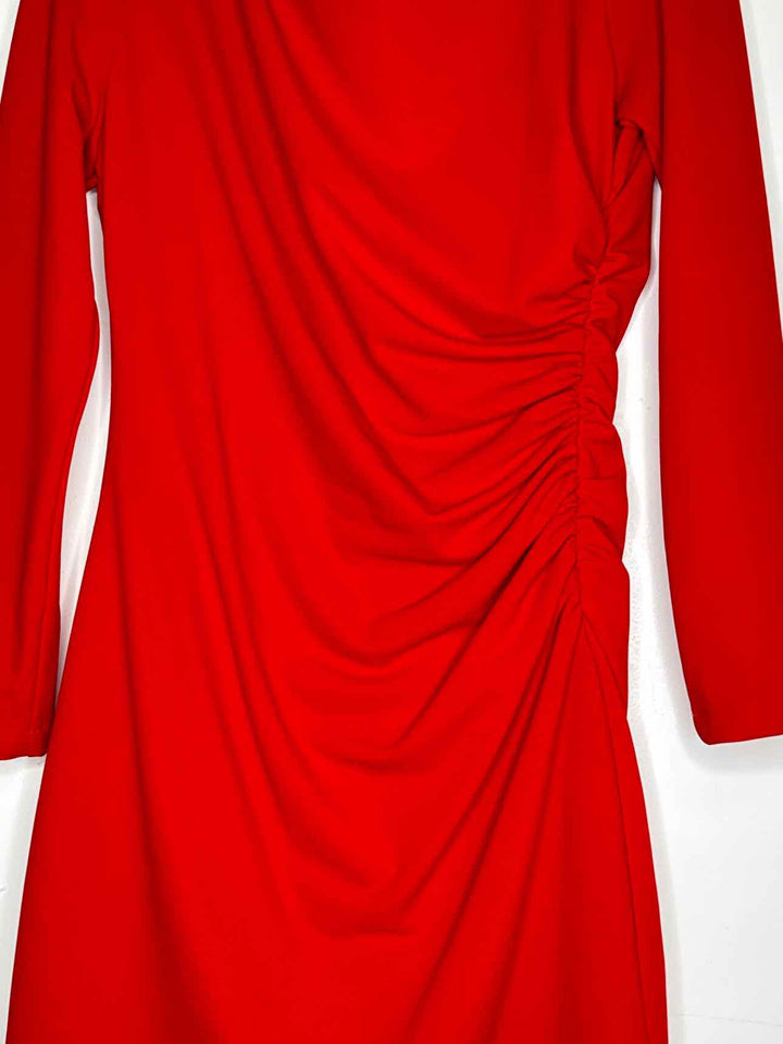 Women Size M Aqua Red long sleeve dress