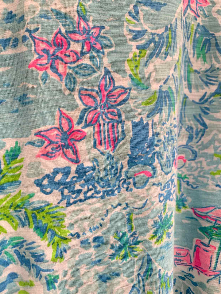 Lilly Pulitzer Women Size M Blue short sleeve top