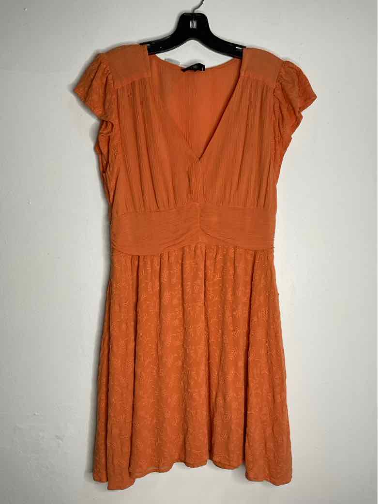 Jessica Simpson Size L Orange Solid short sleeve