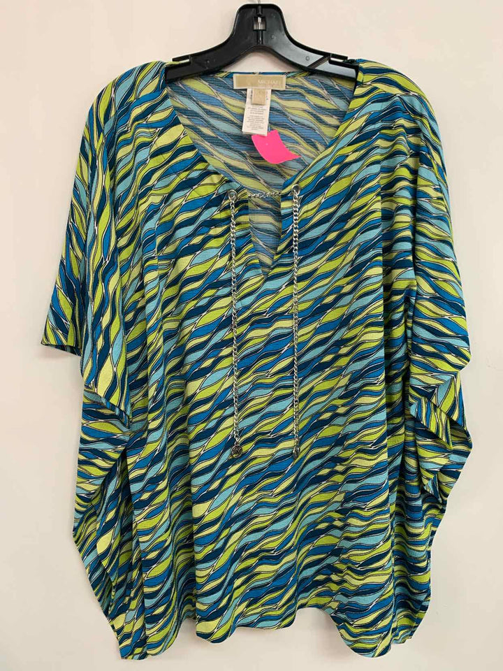 Michael Kors Size L Blue short sleeve top