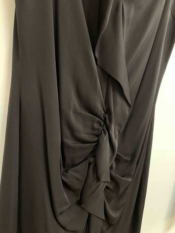 Yoana Baraschi Size 8 Grey Gathered Side sleeveless dress