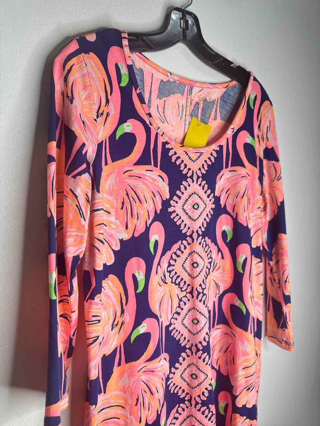 Lilly Pulitzer Size M Pink Navy long sleeve dress