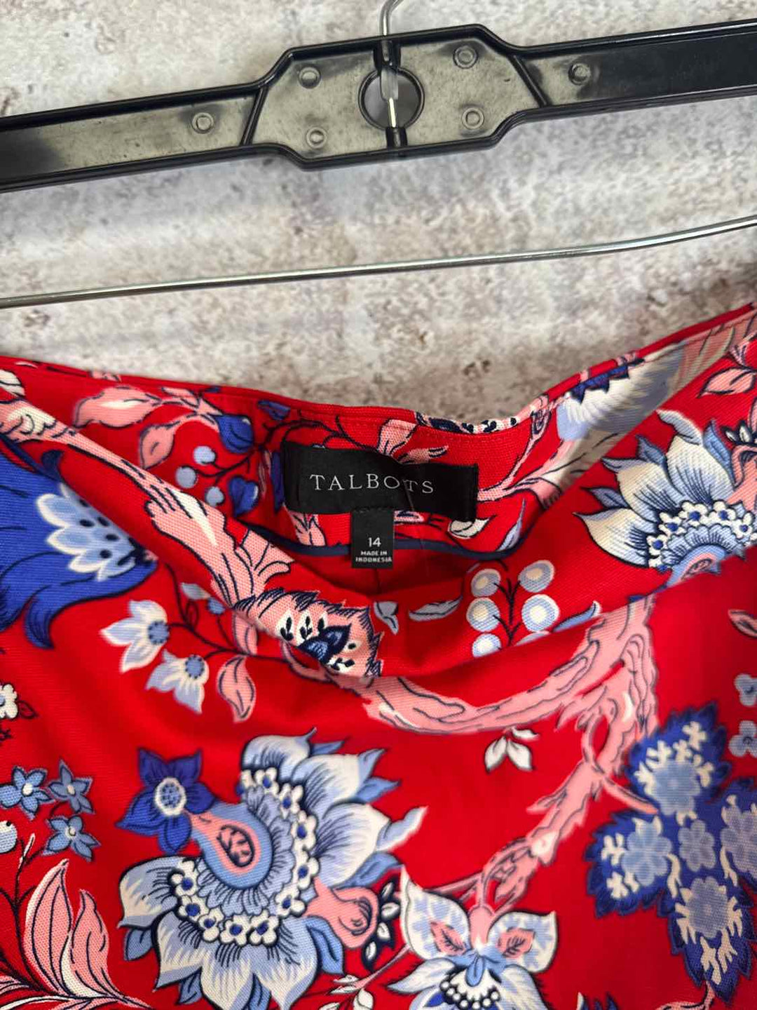 Talbots Size 14 Red knee length skirt