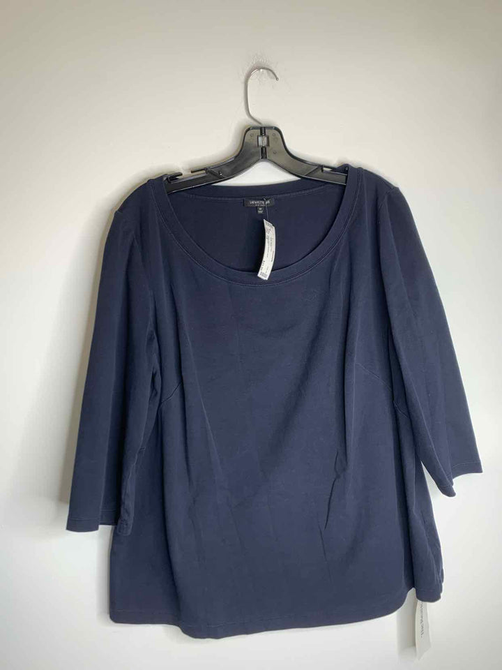 Lafayette Women Size 1X Navy long sleeve top