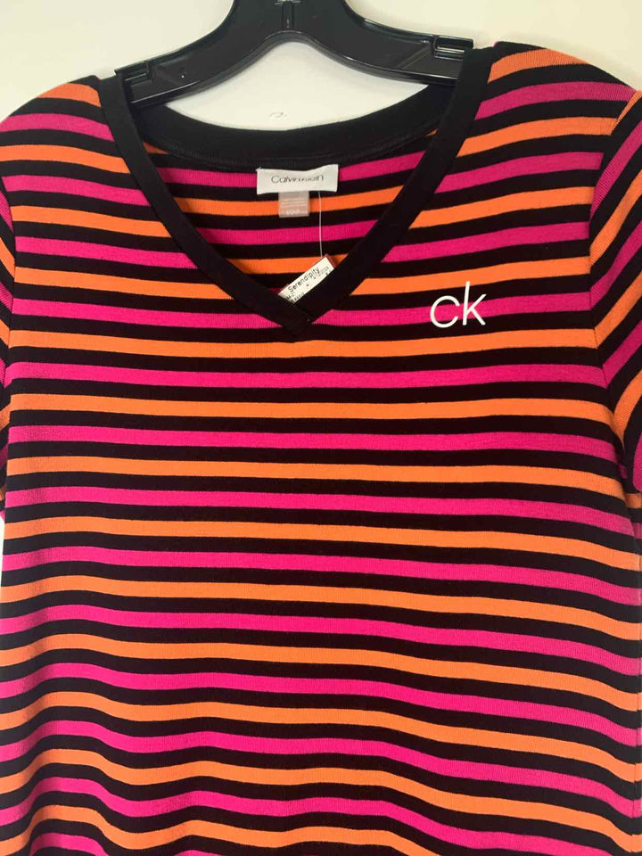 Women Size S Calvin Klein striped short sleeve