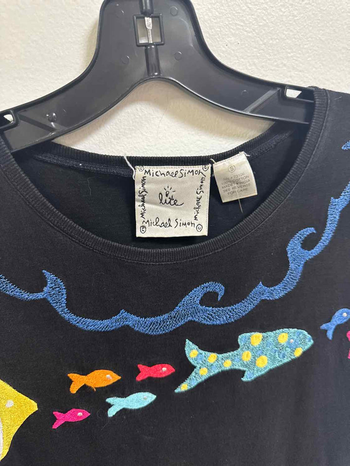 Michael Simon Size S Multi-Color Fish maxi sleeveless