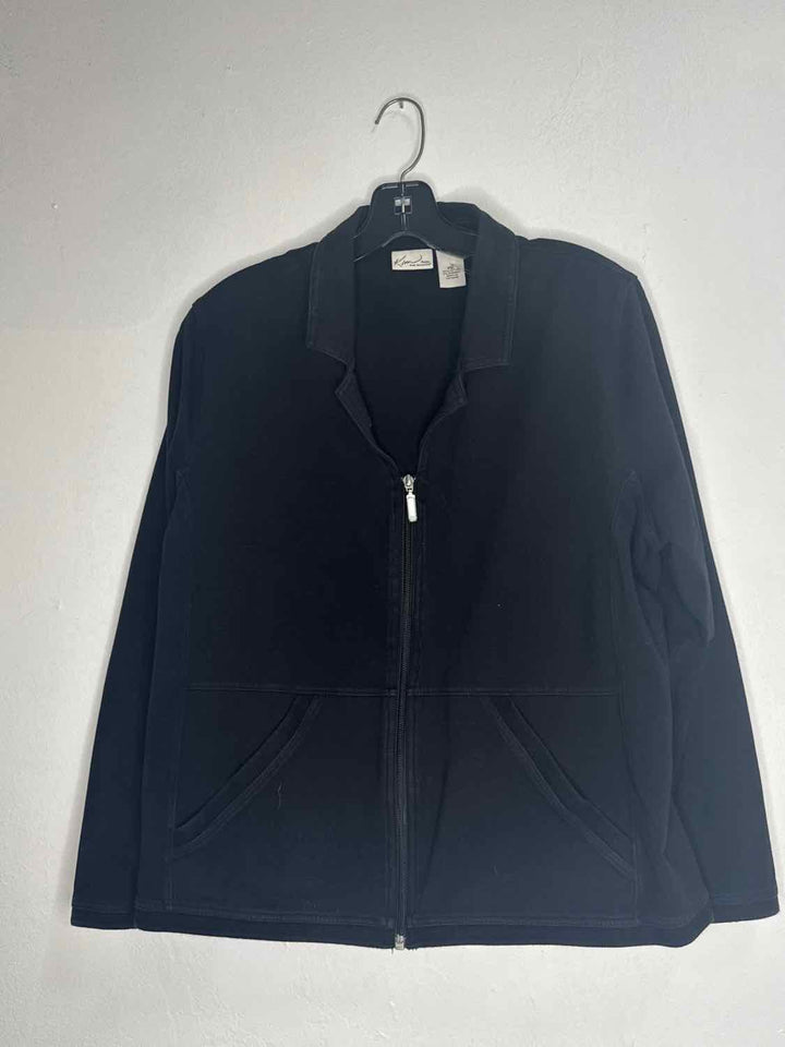Kim Rogers Women Size PXL Black cardigan