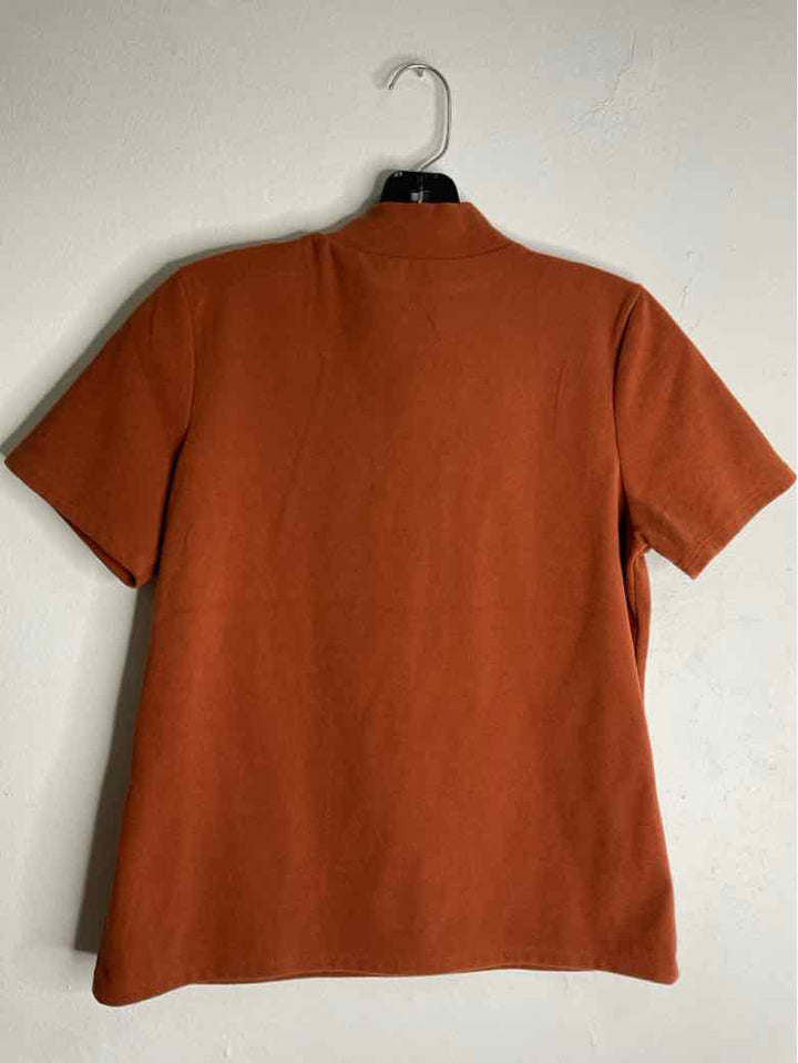 Cyrus Size M Brown High Neck short sleeve top