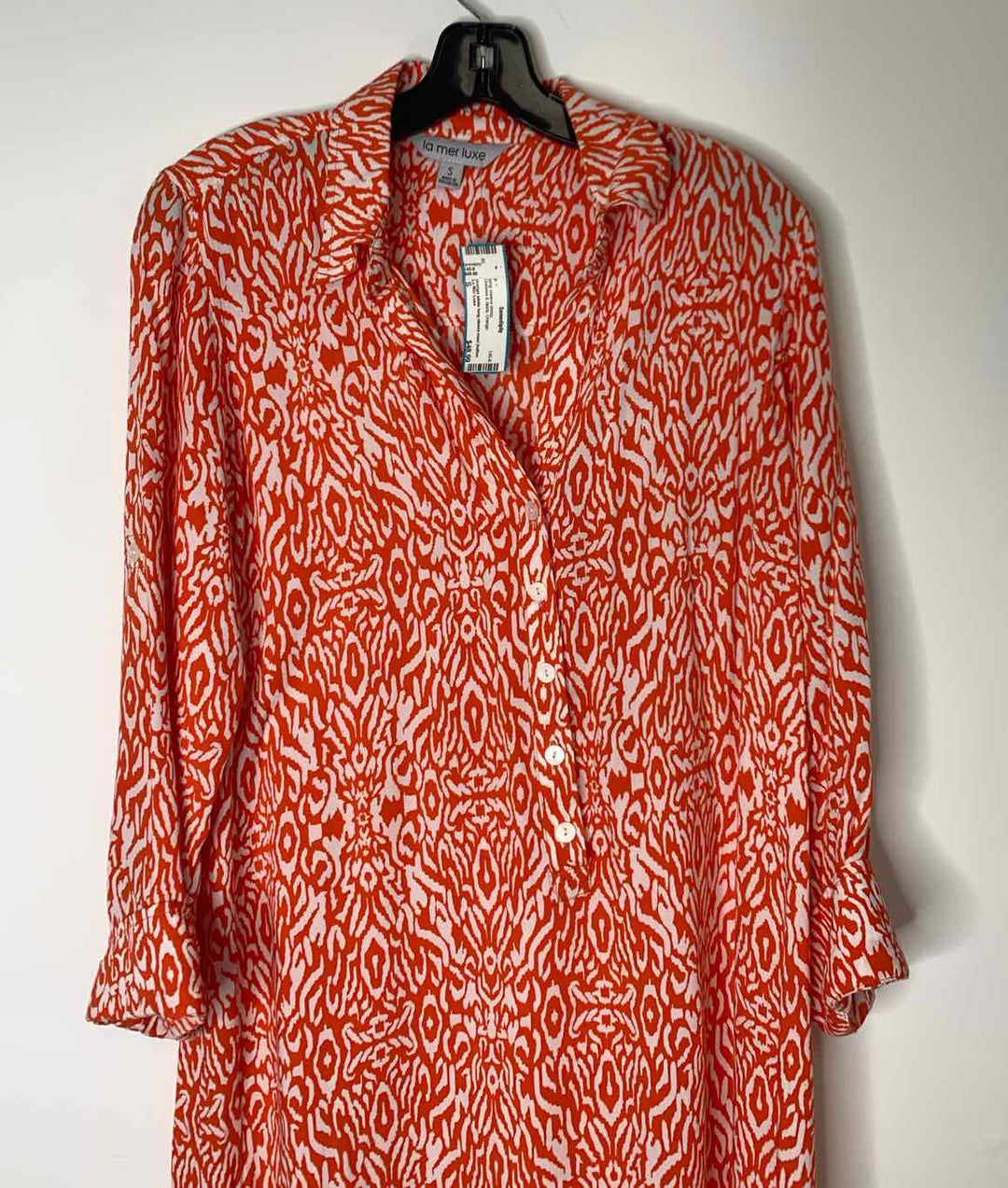 Women Size S La Mer Luxe Orange long sleeve dress