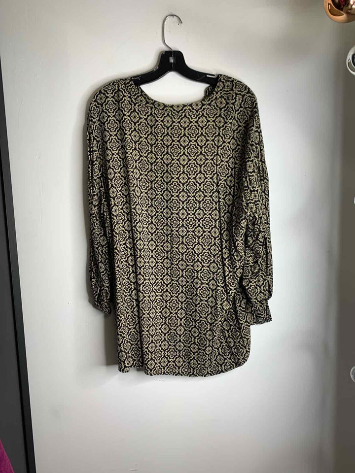 Coral Bay Women Size 2X Black long sleeve top