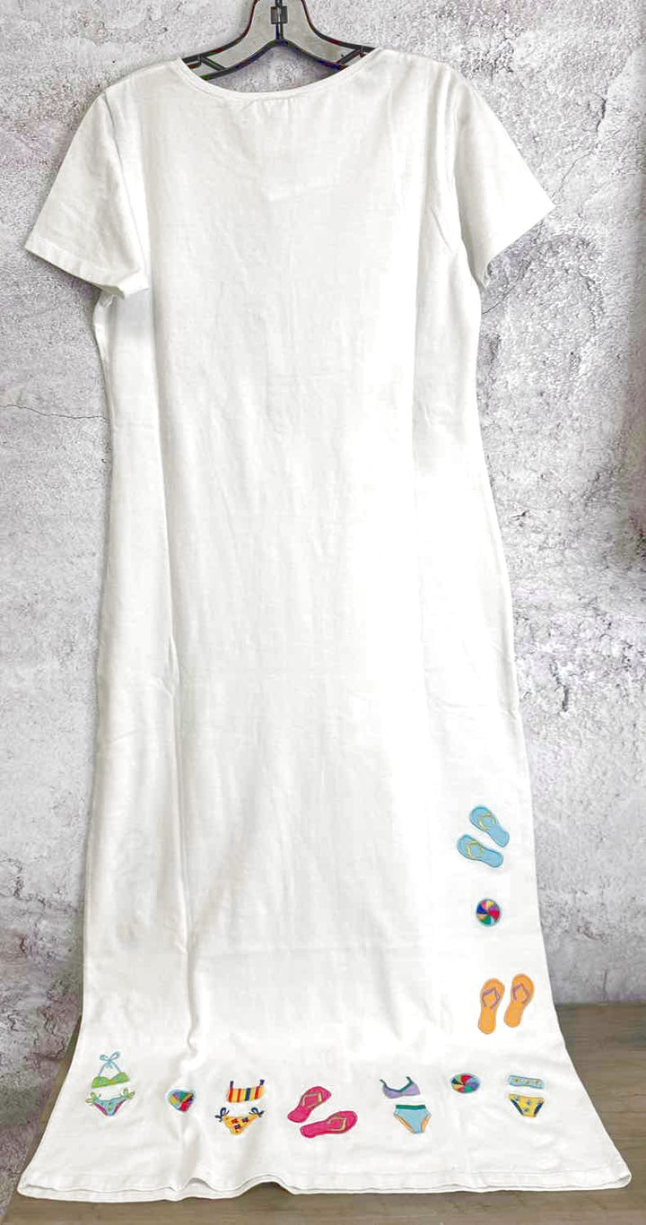 Michael Simon Size S White NWT Embroidered short sleeve