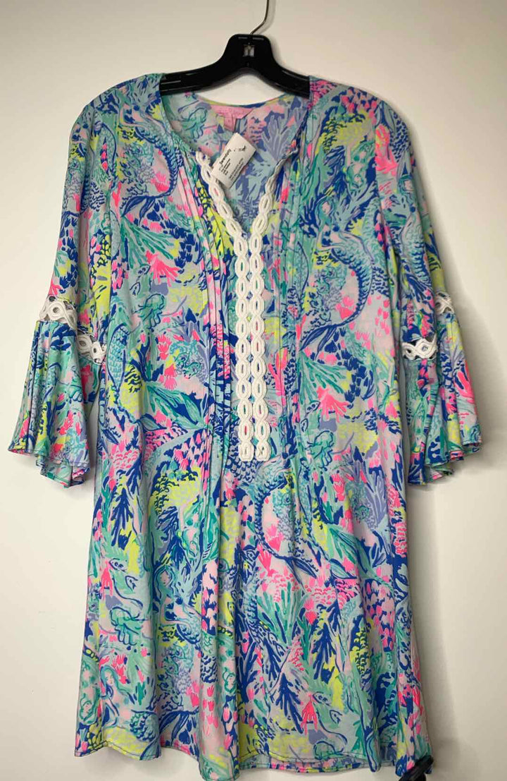 Women Size XS Lilly Pulitzer Blue long sleeve dress