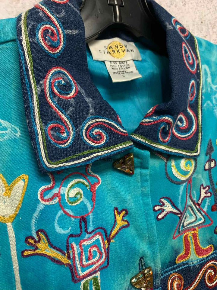 Sandy Starkman Size L Teal jacket