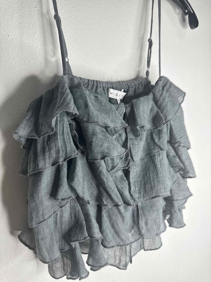 Miou Muse Size S Grey Crop Top spaghetti strap