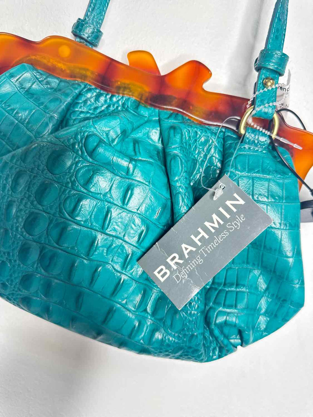 Brahmin Teal crossbody