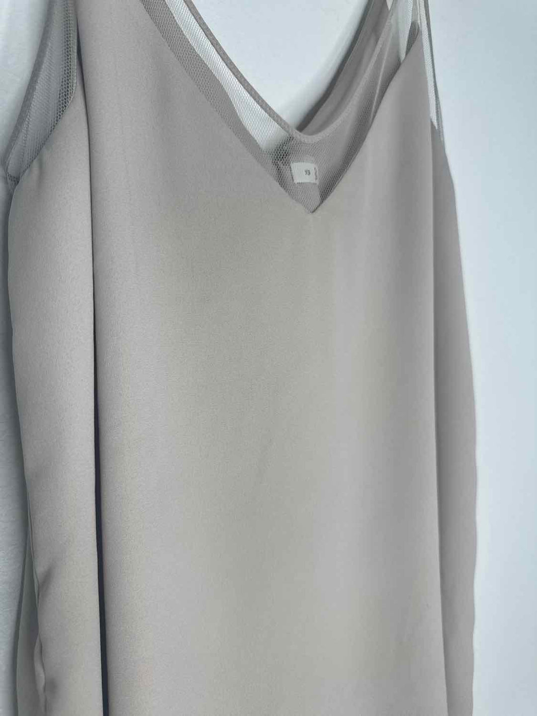 Babaton Size XS Beige V-neck Solid spaghetti strap