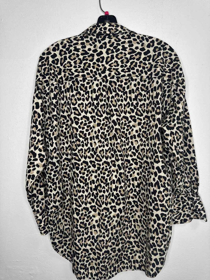 Maeve Size S Animal Print Button Down long sleeve top