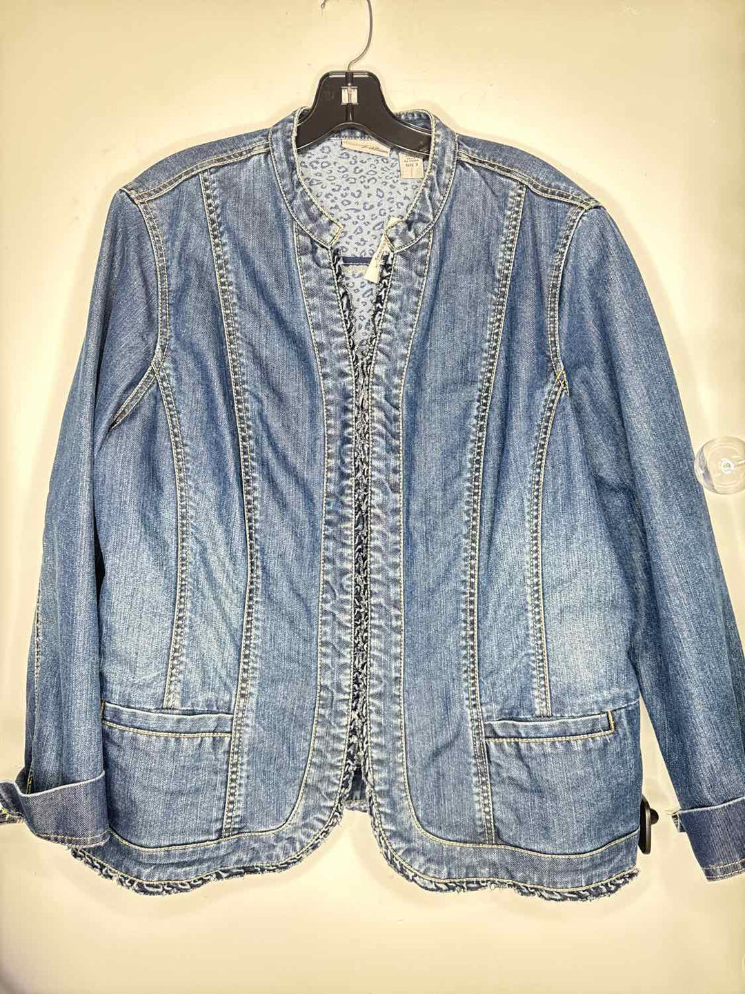 Chicos denim size 3 denim jacket