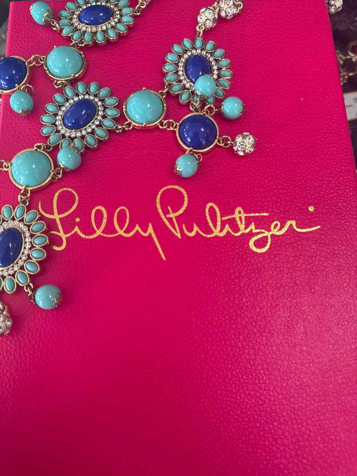 Lilly Pulitzer Size L/XL Teal Necklace
