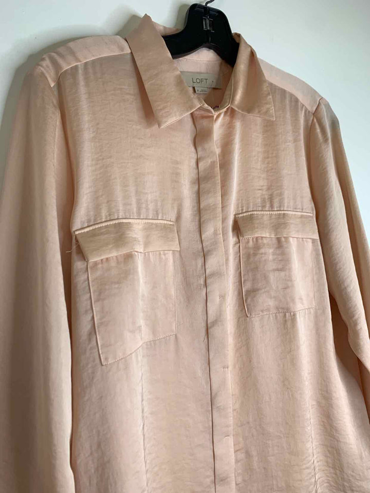 Loft Women Size M blush long sleeve top