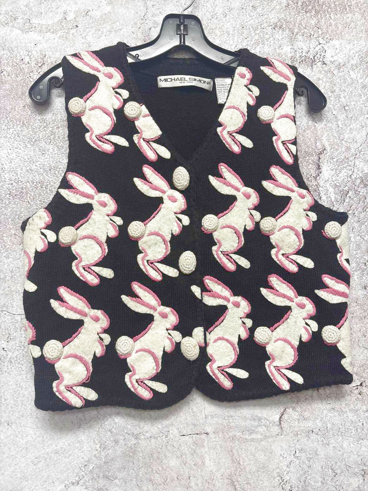 Michael Simon Size S Black and Pink sweater
