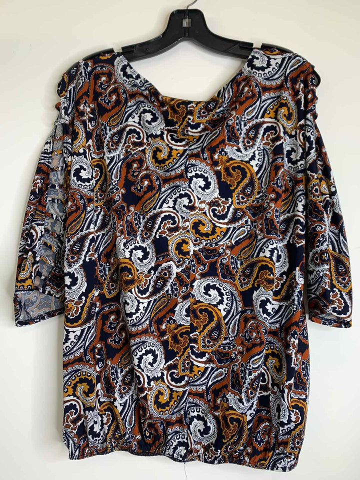 PerCeption Woman Women Size L rust long sleeve top