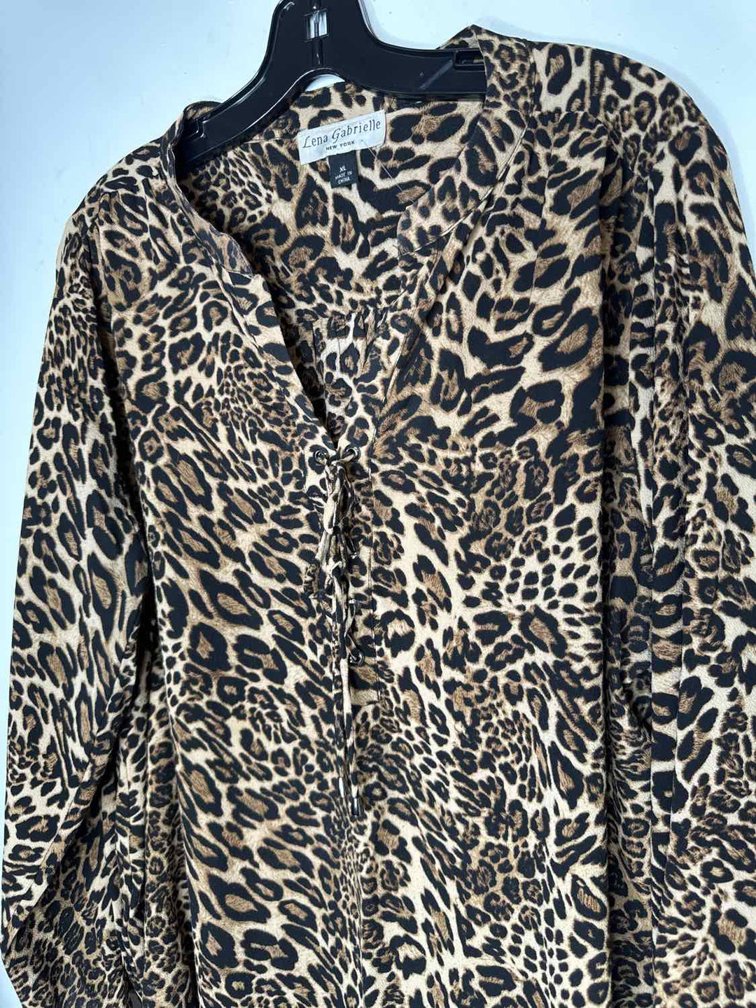 Lena Gabrielle Women Size XL Animal Print long sleeve top