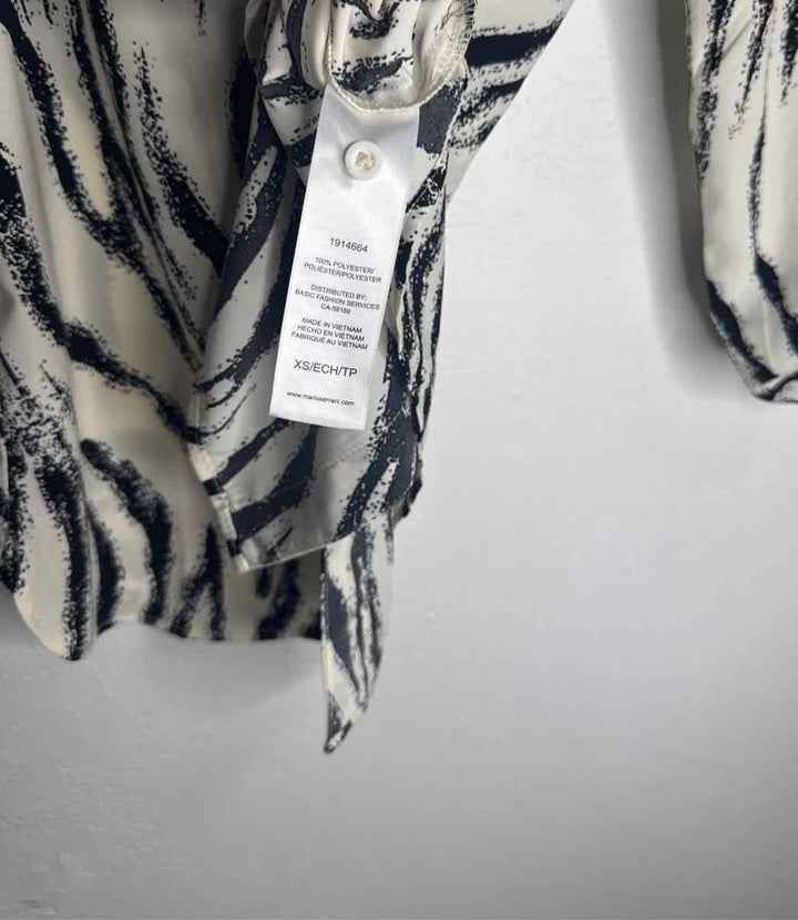 Mario Serrani Size XS Button Down Blk & White long sleeve top