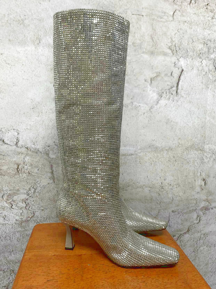 lolacruz silver W Shoe Size 40 boots high