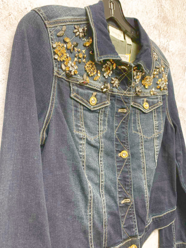 Chicos Size 0 Denim NWT Gold Hardware jacket