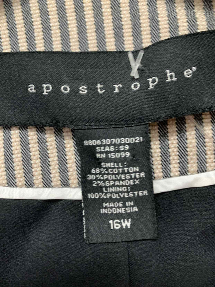 Apostrophe striped Women Size 16 jacket