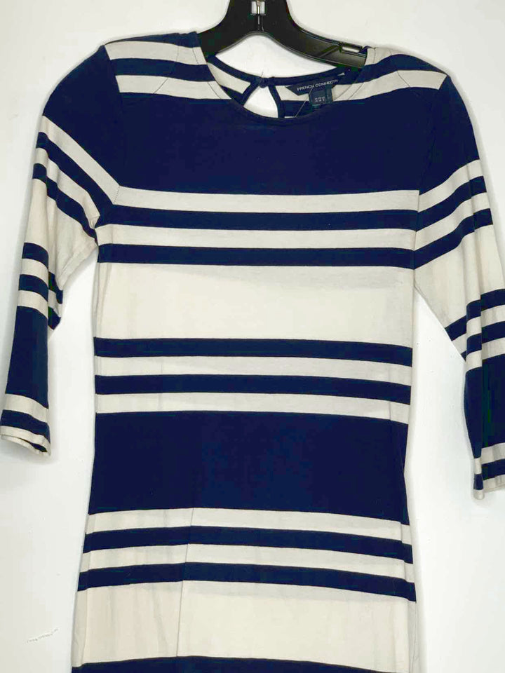 Women Size 6 French Connection striped long sleeve dress