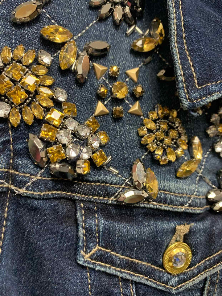 Chicos Size 0 Denim NWT Gold Hardware jacket