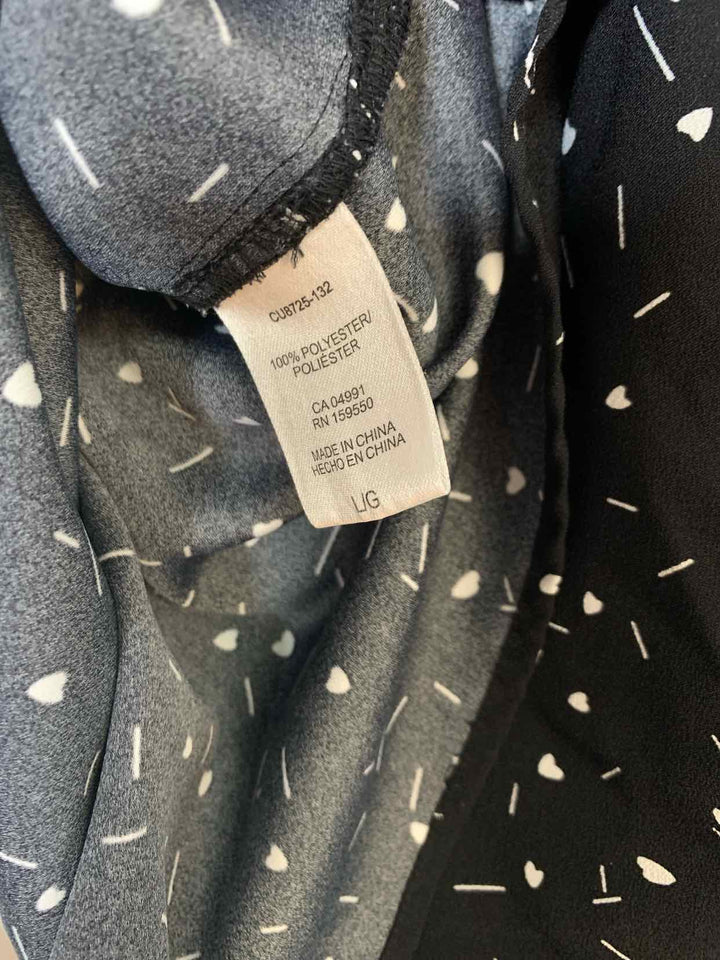 Hilary Radley Women Size L Black short sleeve top