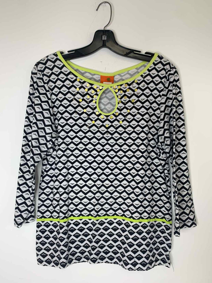 Hearts Of Palm Women Size M Black long sleeve top