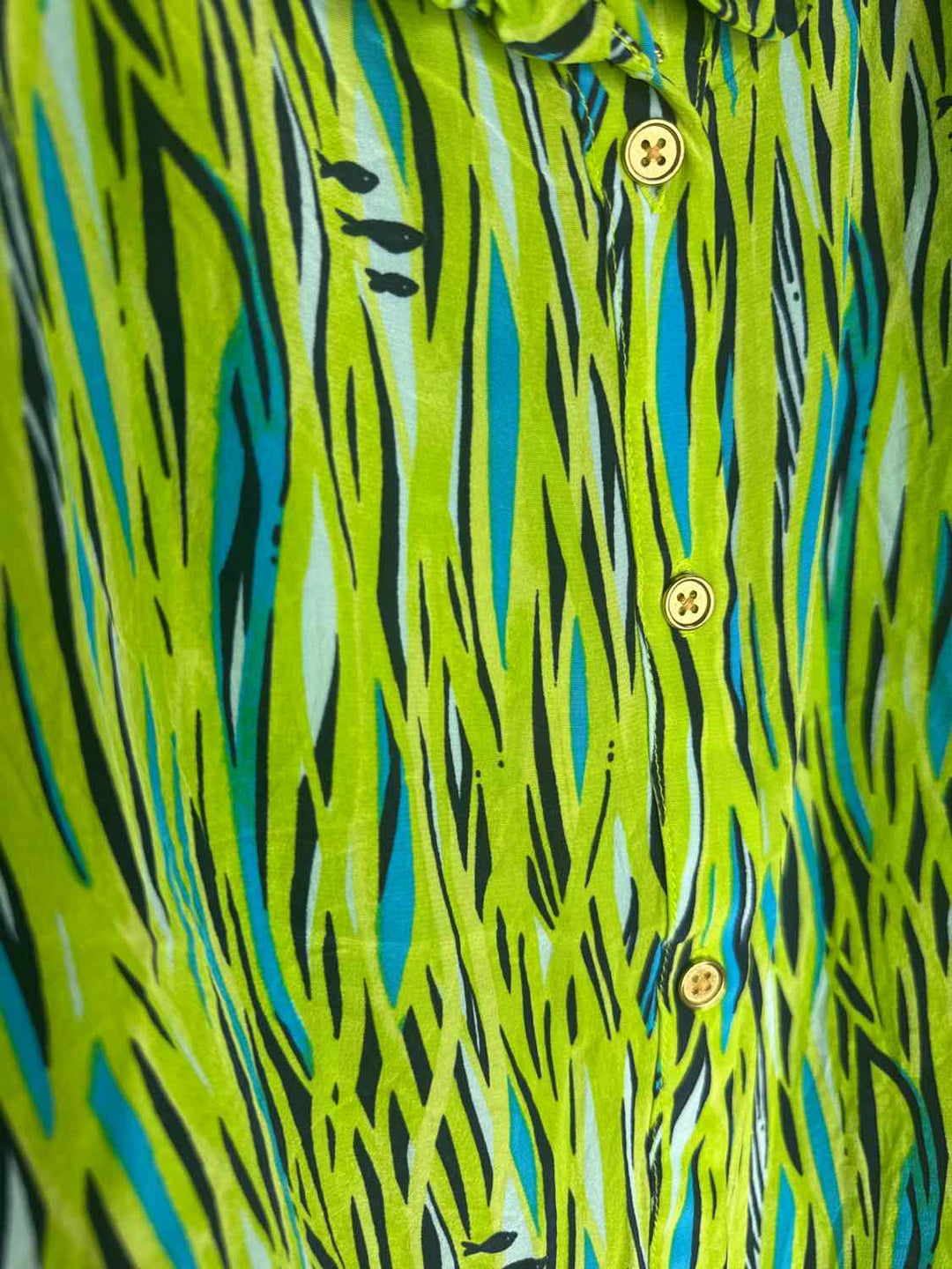 Lilly Pulitzer Size 4 Lime Green Button Down Navy sleeveless