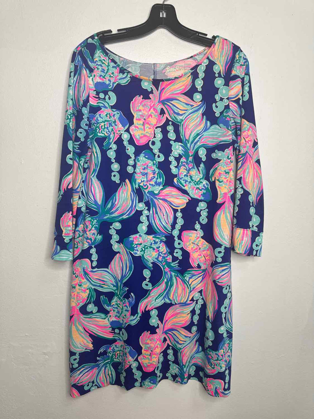 Lilly Pulitzer Size M Blue Fish long sleeve dress