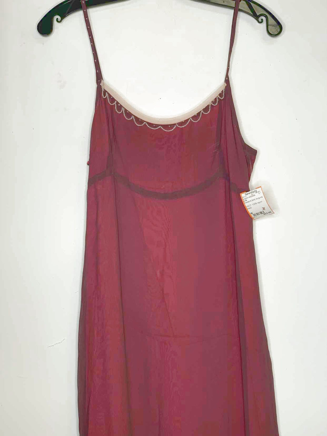 Women Size M ecote Burgundy spaghetti strap dress