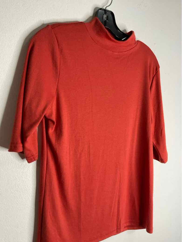 Prinstory Size M Pumpkin High Neck NWT short sleeve top