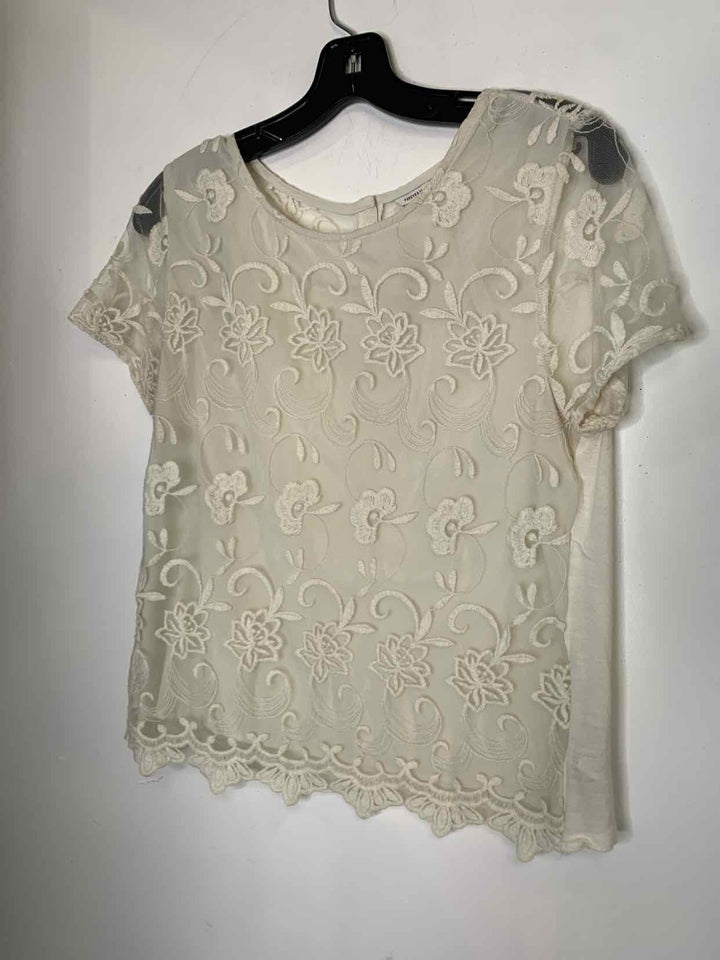 Forever21 Women Size M Ivory short sleeve top